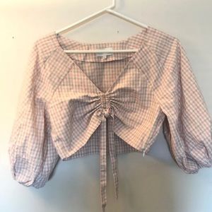 Chriselle x Joa Pink Gingham Sz XS